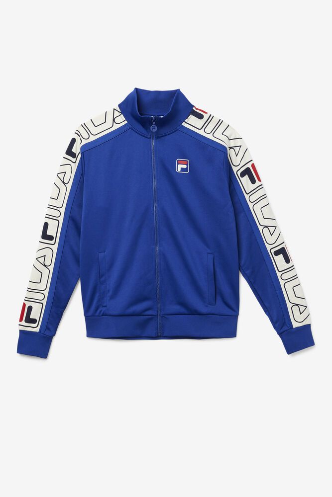 Fila Jacket Mens Blue Gatlin Track - Ireland 47608-QONK